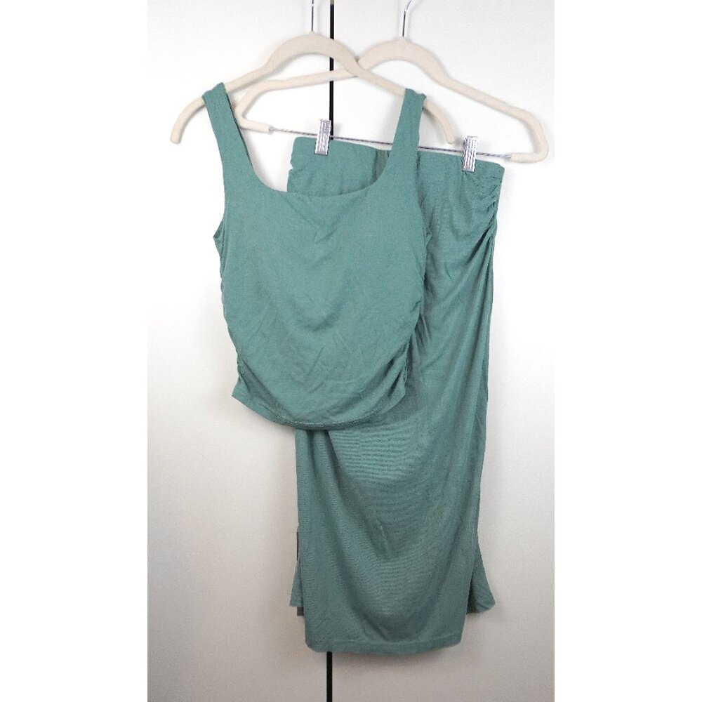 OGL Mint Green Square-Neck Sleeveless Midi Dress - Picture 6 of 8